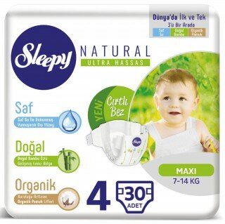 Sleepy Natural 4 Beden Bebek Bezi