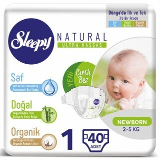 Sleepy Natural 1 Beden Bebek Bezi