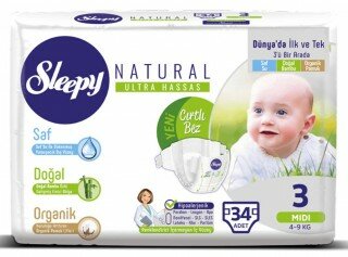 Sleepy Natural 3 Beden Bebek Bezi