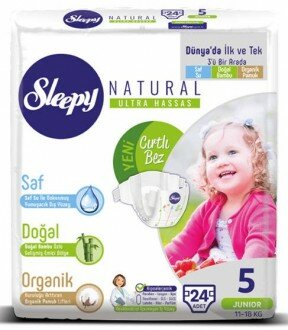 Sleepy Natural 5 Beden Bebek Bezi