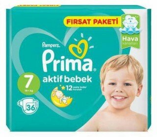 Prima Aktif Bebek 7 Beden Bebek Bezi