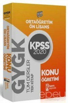 2020 KPSS Orta Öğretim Ön Lisans GYGK Tüm Dersler Konu Öğretimi Tek Kitap