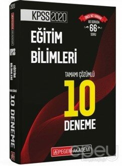 2020 KPSS Eğitim Bilimleri Tamamı Çözümlü 10 Deneme