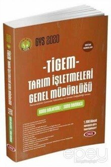 2020 GYS TİGEM Tarım İşletmeleri Konu Anlatımlı Soru Bankası