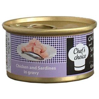 Chef's Sardunya Ve Soslu Tavuk Etli Yetişkin 80 gr Kedi Maması