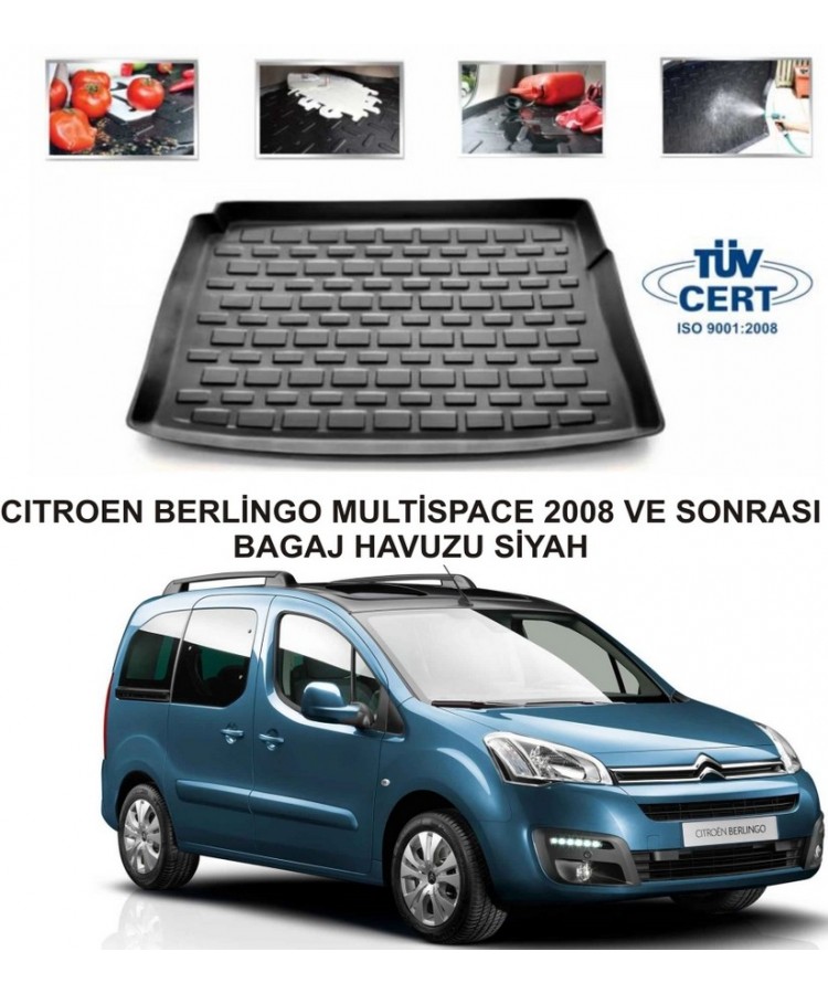 CITROEN BERLİNGO MULTİSPACE 2008 VE SONRASI BAGAJ HAVUZU SİYAH