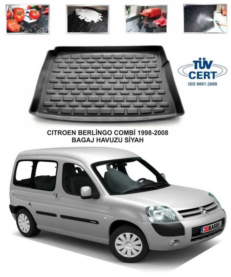 CİTROEN BERLİNGO COMBİ 1998-2008 BAGAJ HAVUZU SİYAH