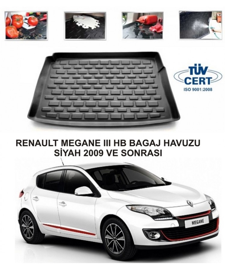 RENAULT MEGANE 3 HB BAGAJ HAVUZU SİYAH 2009 VE SONRASI LDR529