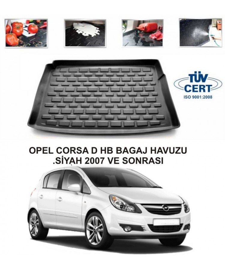 OPEL CORSA D HB BAGAJ HAVUZU SİYAH 2007 VE SONRASI