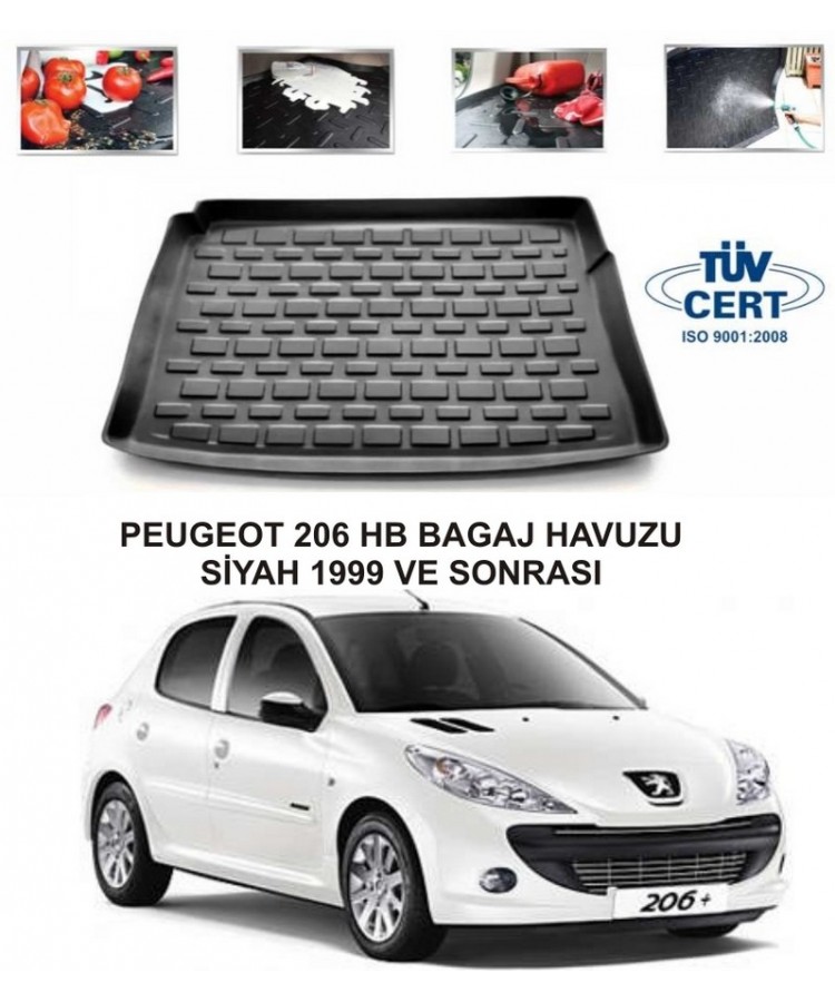 PEUGEOT 206 HB BAGAJ HAVUZU SİYAH 1999 VE SONRASI LDR510