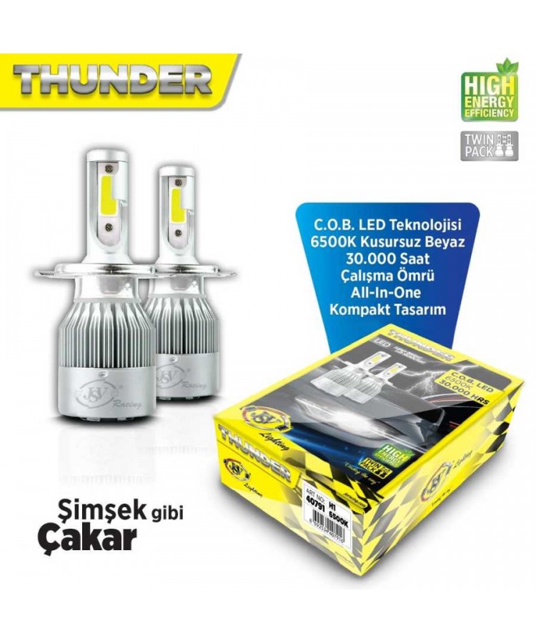 JSV Thunder 9005 6500K Yeni Nesil Led Teknolojisi Xenon Set Kod:40797