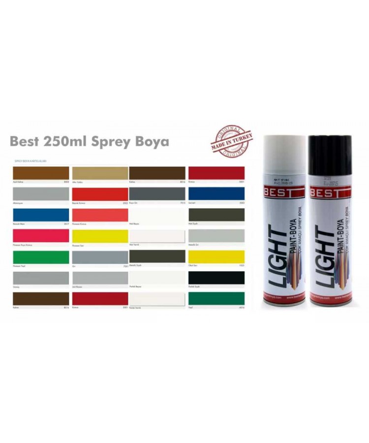 BEST Sprey Boya 250 ml. Gümüş Gri SB250