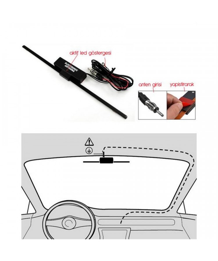 Elektronik Cam içi Anten Kod:0049901