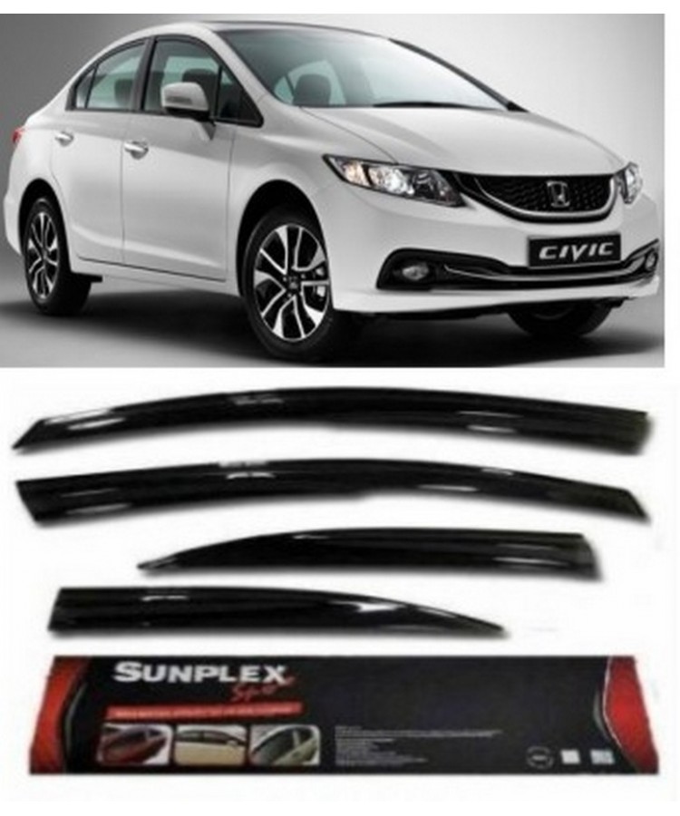 4lü Honda Civic 2012 ve sonrası Ön-Arka  Sport  Style SUNPLEX Cam Rüzgarlığı Kod:SPS23