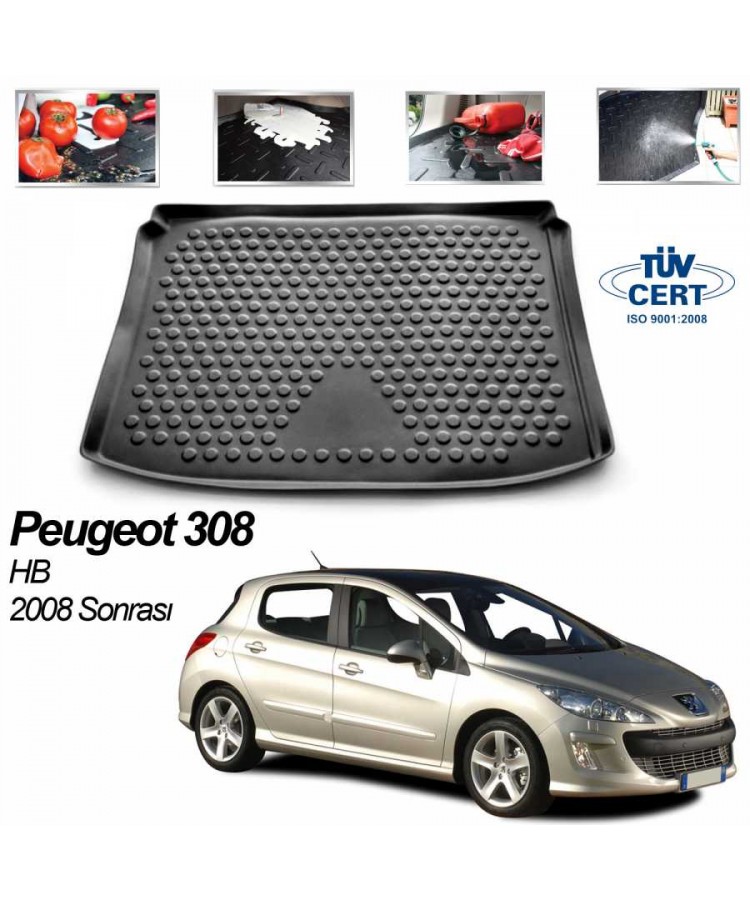 PEUGEOT 308 HB BAGAJ HAVUZU SİYAH 2008-2014