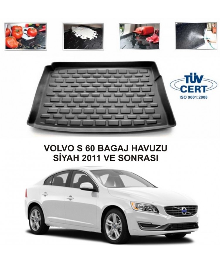 VOLVO S 60 BAGAJ HAVUZU SİYAH 2011 VE SONRASI