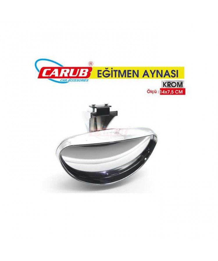 Dış Dikiz İlave Eğitmen Aynası Oval 14x7,5cm  KROM (adet)  Kod:0221178