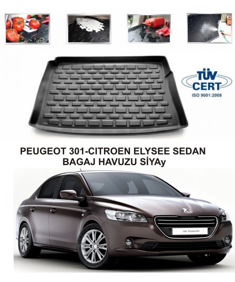 PEUGEOT 301-CITROEN ELYSEE SEDAN BAGAJ HAVUZU SİYA