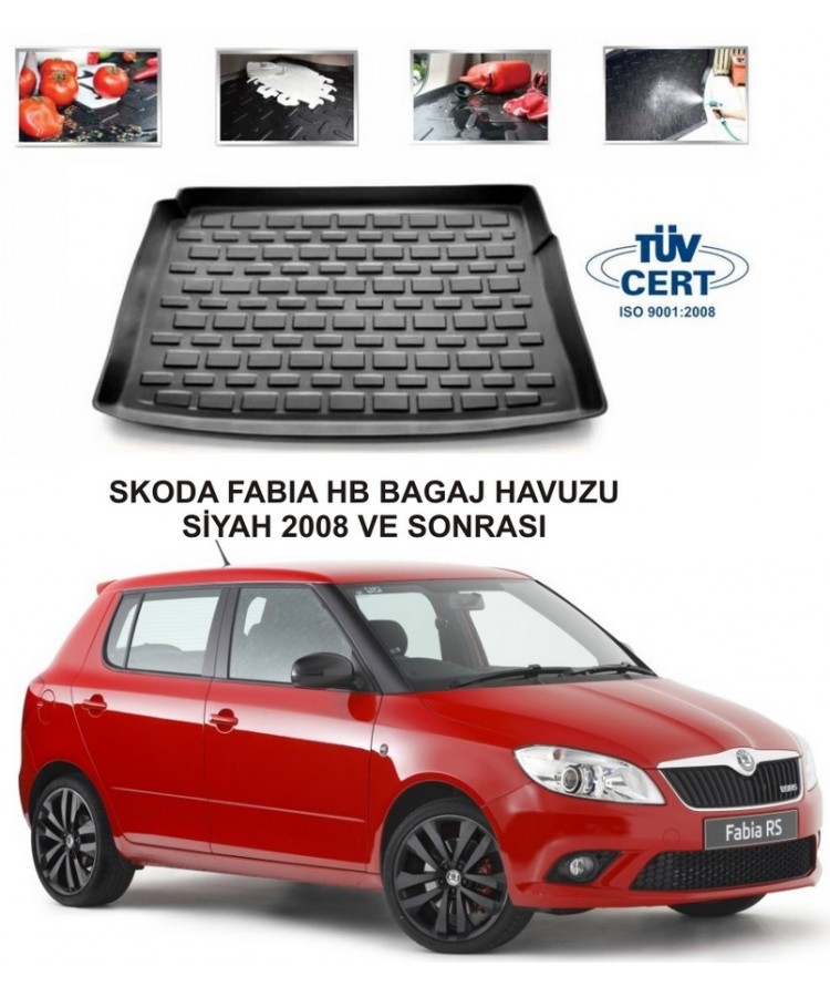 SKODA FABIA HB BAGAJ HAVUZU SİYAH 2008 VE SONRASI